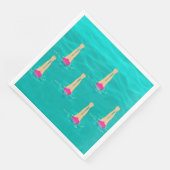 Künstlerisches Baden unter Wasser Serviette (Ecke)