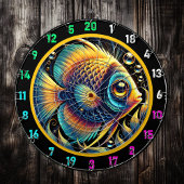 Künstlerisches Betta Bliss Dartboard Design Dartscheibe