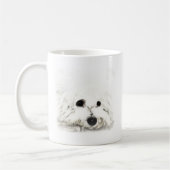 Künstlerisches Bichon Hauptaquarell Kaffeetasse (Links)
