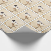 Künstlerisches Black Cap Chickadee Wrapping Paper Geschenkpapier (Ecke)