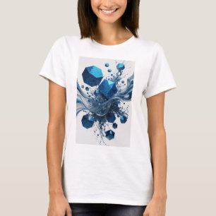 Künstlerisches Blau ABSTRACT ART Design T-Shirt
