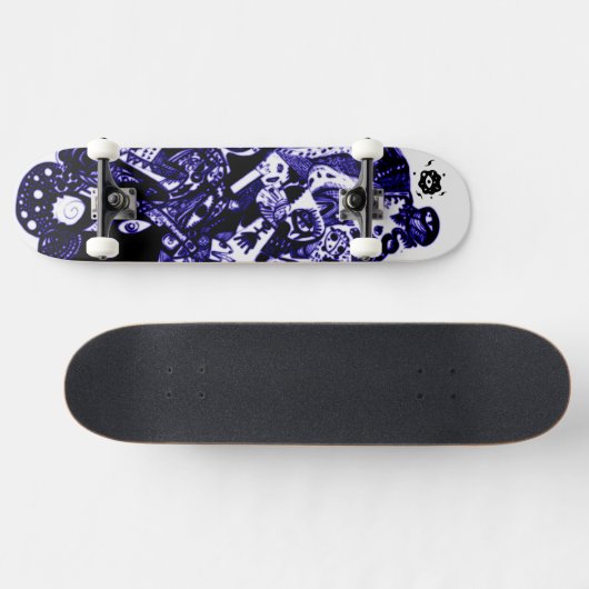 Künstlerisches Blau Skateboard (Horizontal)