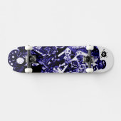 Künstlerisches Blau Skateboard (Horizontal)