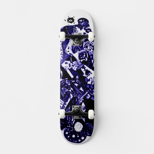 Künstlerisches Blau Skateboard (Vorderseite)