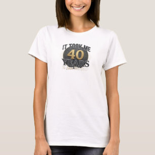 Künstlerisches Blau TOOK ME 40 LOOK GOOD 2D-Motiv T-Shirt