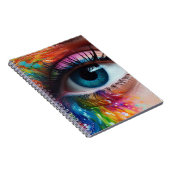 Künstlerisches blaues Auge Notizblock (Rechte Seite)