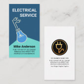 künstlerisches blaues Leuchtpult mit elektrischer  Visitenkarte (Vorne/Hinten)