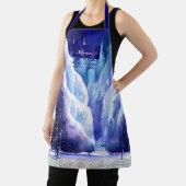 Künstlerisches blaues Monogramm aus lila Natur, ge Schürze (InSitu)