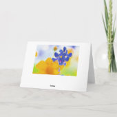 Künstlerisches Bluebonnet-Design Karte (Rückseite)