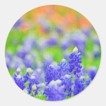 Künstlerisches Bluebonnet und indischer Pinselstic