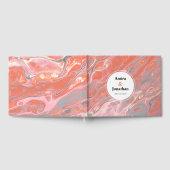 Künstlerisches Boho Coral Marble Custom Gästebuch (Voll)