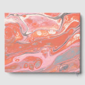 Künstlerisches Boho Coral Marble Custom Gästebuch (Rückseite)