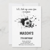 Künstlerisches Brushstroke Sport Thema Einladung (Vorderseite)