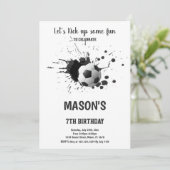 Künstlerisches Brushstroke Sport Thema Einladung (Stehend Vorderseite)