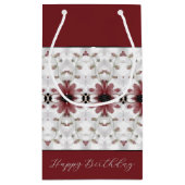 Künstlerisches Burgundy Kleine Geschenktüte (Rückseite)