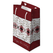 Künstlerisches Burgundy Kleine Geschenktüte (Vorderseite Schrägansicht)