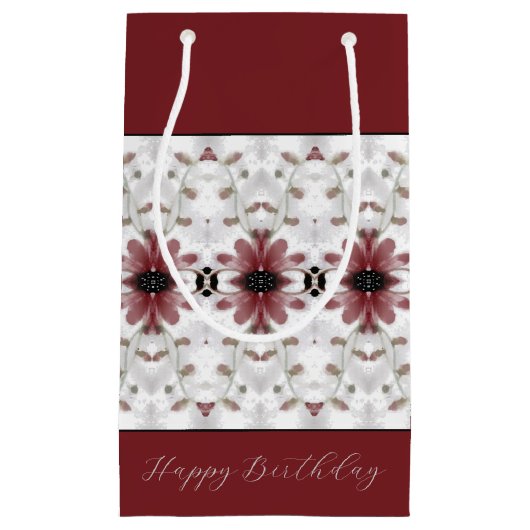 Künstlerisches Burgundy Kleine Geschenktüte (Vorderseite)