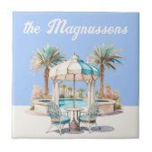 Künstlerisches Coastal Custom House nr Beach caban Fliese (Vorderseite)