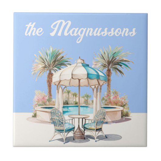 Künstlerisches Coastal Custom House nr Beach caban Fliese (Vorderseite)