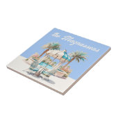 Künstlerisches Coastal Custom House nr Beach caban Fliese (Seite)