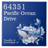 Künstlerisches Coastal Custom House nr Wal bläulic Fliese (Vorderseite)