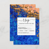 Künstlerisches Cobalt Blau Golden Yellow Acrylic M Begleitkarte (Vorne/Hinten)