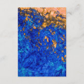 Künstlerisches Cobalt Blau Golden Yellow Acrylic M Begleitkarte (Rückseite)