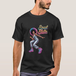 Künstlerisches Damen-Funk-Shirt, Vintage 70er Jahr T-Shirt