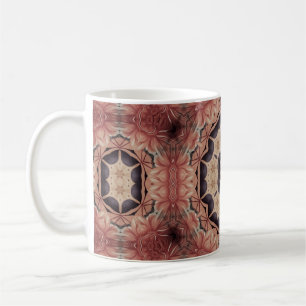Künstlerisches Design. Art Deko Motif Muster mit L Kaffeetasse