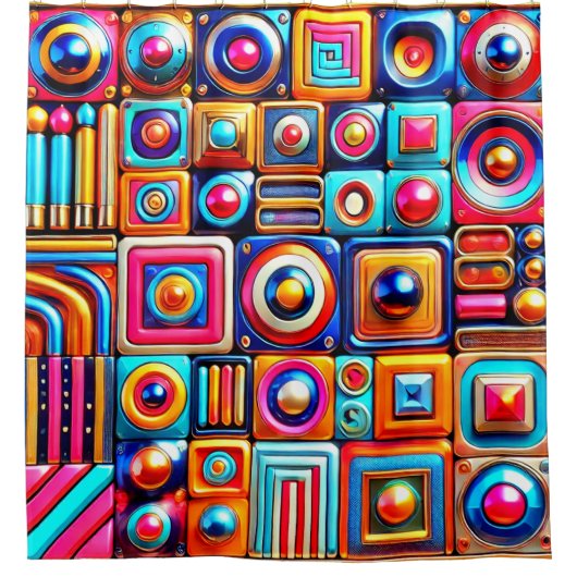 Künstlerisches Design Duschvorhang (Vorderseite)