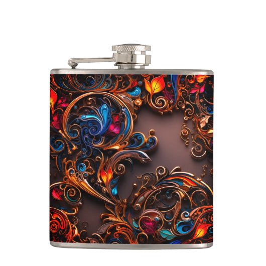 Künstlerisches Design Flachmann (Vorderseite)