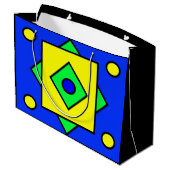 Künstlerisches Design-Geschenkbeutel Große Geschenktüte (Rückseite Schrägansicht)