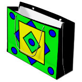 Künstlerisches Design-Geschenkbeutel Große Geschenktüte (Vorderseite Schrägansicht)