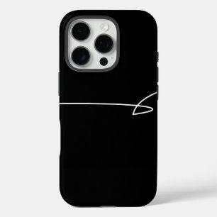 Künstlerisches Design in Schwarz und Weiß iPhone 16 Pro Hülle