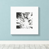 Künstlerisches Design in Schwarz und Weiß Leinwanddruck (Insitu (Holzboden))