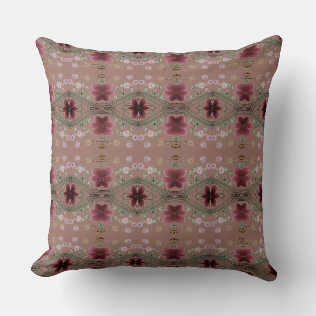 Künstlerisches Design-Muster fächern Kissen (Vorderseite)