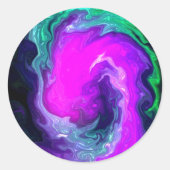 Künstlerisches Design Runder Aufkleber (Vorderseite)