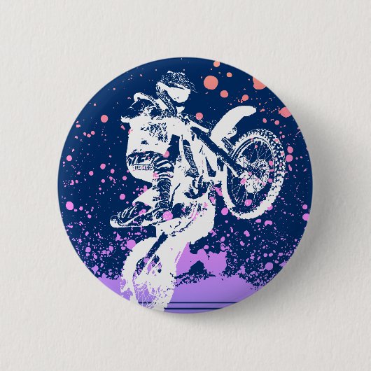 Künstlerisches Dirt Bike Button (Vorderseite)