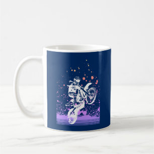 Künstlerisches Dirt Bike Kaffeetasse