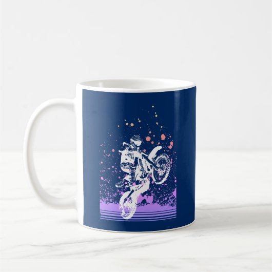 Künstlerisches Dirt Bike Kaffeetasse (Links)