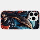 Künstlerisches Dolphin Swirl-Design Case-Mate iPhone Hülle (Rückseite (Horizontal))