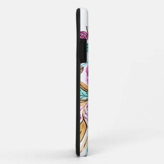 Künstlerisches elegantes rosa Aquamarines Aquarell Case-Mate iPhone Hülle (Hinten/Rechts)