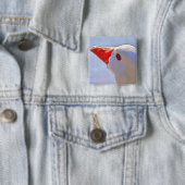 Künstlerisches Entenband Schwarze Kontur Button (Beispiel)