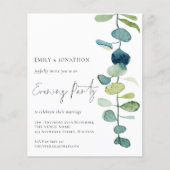 Künstlerisches Eukalyptus Wedding Abend Party (Vorderseite)