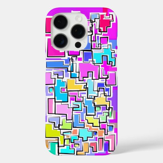 Künstlerisches farbenfrohes Musterdesign Case-Mate iPhone Hülle (Rückseite)