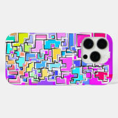 Künstlerisches farbenfrohes Musterdesign Case-Mate iPhone Hülle (Rückseite (Horizontal))