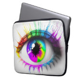 Künstlerisches farbiges Auge Laptopschutzhülle (Vorderseite Links)
