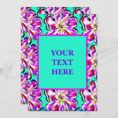 Künstlerisches Floral Boho Wasserfarbe Einladung D (Vorne/Hinten)