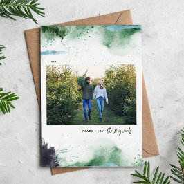 Künstlerisches Foto für Frieden und Freude Feiertagskarte