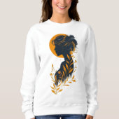 Künstlerisches Frauensilhouette Sweatshirt (Vorderseite)